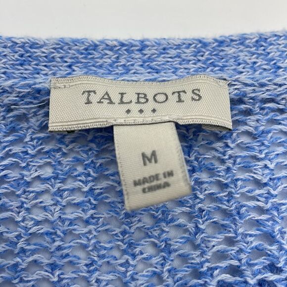 Blue 100% cotton Talbots sweater - Picture 3 of 9